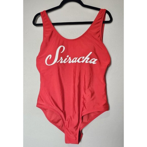 Sriracha Rue Bleu Women's Swimsuit Plus Size 1X Red One Piece Swimsuit Swim - Picture 1 of 9